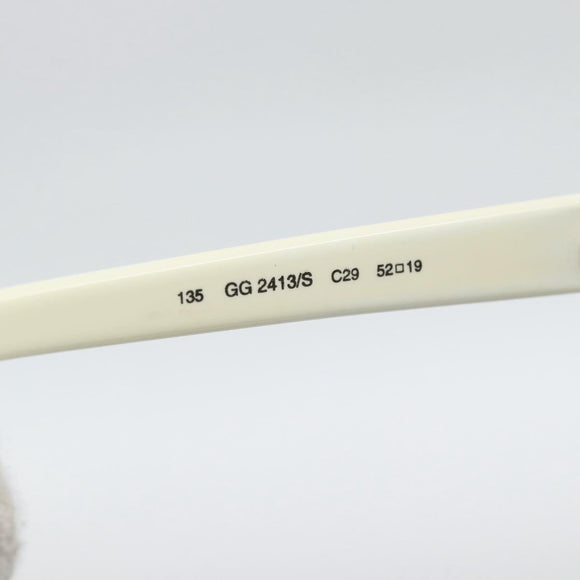 GUCCI Sunglasses Plastic White Auth mr2720A