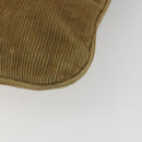 FENDI Shoulder Bag Corduroy Beige Silver Auth mr2721-17