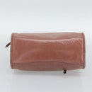 Miu Miu Hand Bag Leather Pink Gold Auth mr2722-5