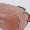Miu Miu Hand Bag Leather Pink Gold Auth mr2722-10