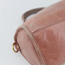 Miu Miu Hand Bag Leather Pink Gold Auth mr2722-16