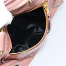Miu Miu Hand Bag Leather Pink Gold Auth mr2722-23