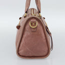 Miu Miu Hand Bag Leather Pink Gold Auth mr2722-3