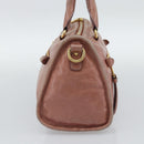 Miu Miu Hand Bag Leather Pink Gold Auth mr2722-4