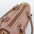 Miu Miu Hand Bag Leather Pink Gold Auth mr2722-6