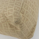 FENDI Zucchino Canvas Mamma Baguette Hand Bag Beige Gold Auth mr2723-17