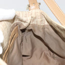 FENDI Zucchino Canvas Mamma Baguette Hand Bag Beige Gold Auth mr2723-22