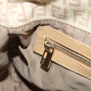 FENDI Zucchino Canvas Mamma Baguette Hand Bag Beige Gold Auth mr2723-24