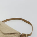 FENDI Zucchino Canvas Mamma Baguette Hand Bag Beige Gold Auth mr2723-14