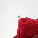 PRADA Hand Bag Safiano Leather Red Gold Auth mr2724-11