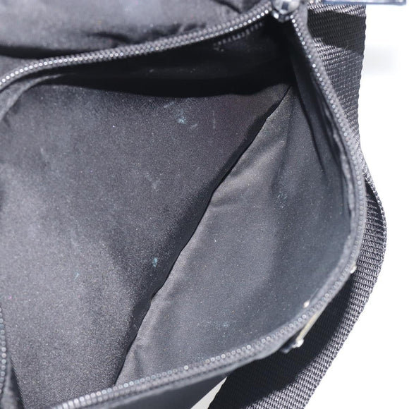 PRADA Shoulder Bag Nylon Black Silver Auth mr2725A