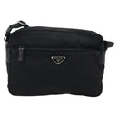 PRADA Shoulder Bag Nylon Black Silver Auth mr2725A-13