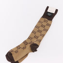 GUCCI Socks Cotton Set of 4 Pairs Beige Brown Navy Auth mr2726-17