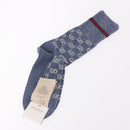 GUCCI Socks Cotton Set of 4 Pairs Beige Brown Navy Auth mr2726-2