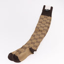 GUCCI Socks Cotton Set of 4 Pairs Beige Brown Navy Auth mr2726-23