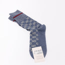 GUCCI Socks Cotton Set of 4 Pairs Beige Brown Navy Auth mr2726-3