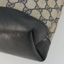 GUCCI GG Supreme Sherry Line Tote Bag PVC Navy Gold 40 02 003 Auth mr2727-12