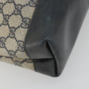 GUCCI GG Supreme Sherry Line Tote Bag PVC Navy Gold 40 02 003 Auth mr2727-13