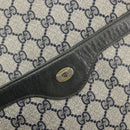 GUCCI GG Supreme Sherry Line Tote Bag PVC Navy Gold 40 02 003 Auth mr2727-14