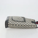 GUCCI GG Supreme Sherry Line Tote Bag PVC Navy Gold 40 02 003 Auth mr2727-4