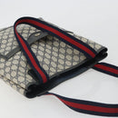 GUCCI GG Supreme Sherry Line Tote Bag PVC Navy Gold 40 02 003 Auth mr2727-6