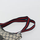 GUCCI GG Supreme Sherry Line Tote Bag PVC Navy Gold 40 02 003 Auth mr2727-8