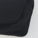 SAINT LAURENT Hand Bag Nylon Black Gold Auth mr2728-9
