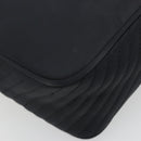 SAINT LAURENT Hand Bag Nylon Black Gold Auth mr2728-16