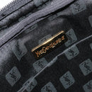 SAINT LAURENT Hand Bag Nylon Black Gold Auth mr2728-17