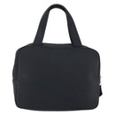 SAINT LAURENT Hand Bag Nylon Black Gold Auth mr2728-2