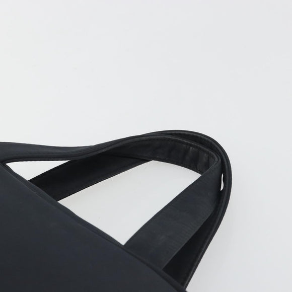 SAINT LAURENT Hand Bag Nylon Black Gold Auth mr2728