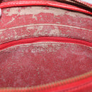 CHANEL Matelasse Chain Shoulder Bag Leather Red Gold CC Auth mr2729-15