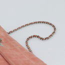 CHANEL Choco Bar 2.55 Chain Shoulder Bag Suede Pink Silver CC Auth mr2730-8