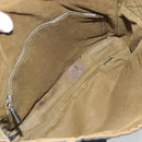 HERMES Bassus PM Shoulder Bag Canvas Khaki Silver Auth mr2731-11