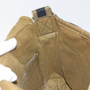 HERMES Bassus PM Shoulder Bag Canvas Khaki Silver Auth mr2731-18