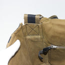HERMES Bassus PM Shoulder Bag Canvas Khaki Silver Auth mr2731-19