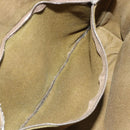 HERMES Bassus PM Shoulder Bag Canvas Khaki Silver Auth mr2731-21
