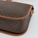 CELINE Macadam Canvas Shoulder Bag PVC Leather Brown Gold Auth mr2732-12