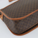 CELINE Macadam Canvas Shoulder Bag PVC Leather Brown Gold Auth mr2732-13