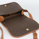 CELINE Macadam Canvas Shoulder Bag PVC Leather Brown Gold Auth mr2732-14