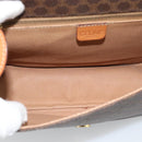 CELINE Macadam Canvas Shoulder Bag PVC Leather Brown Gold Auth mr2732-16