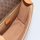 CELINE Macadam Canvas Shoulder Bag PVC Leather Brown Gold Auth mr2732-17