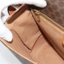 CELINE Macadam Canvas Shoulder Bag PVC Leather Brown Gold Auth mr2732-18