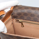 CELINE Macadam Canvas Shoulder Bag PVC Leather Brown Gold Auth mr2732-19