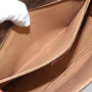 CELINE Macadam Canvas Shoulder Bag PVC Leather Brown Gold Auth mr2732-20
