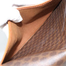 CELINE Macadam Canvas Shoulder Bag PVC Leather Brown Gold Auth mr2732-21