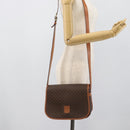 CELINE Macadam Canvas Shoulder Bag PVC Leather Brown Gold Auth mr2732-23