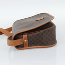 CELINE Macadam Canvas Shoulder Bag PVC Leather Brown Gold Auth mr2732-4