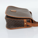 CELINE Macadam Canvas Shoulder Bag PVC Leather Brown Gold Auth mr2732-5