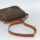 CELINE Macadam Canvas Shoulder Bag PVC Leather Brown Gold Auth mr2732-7
